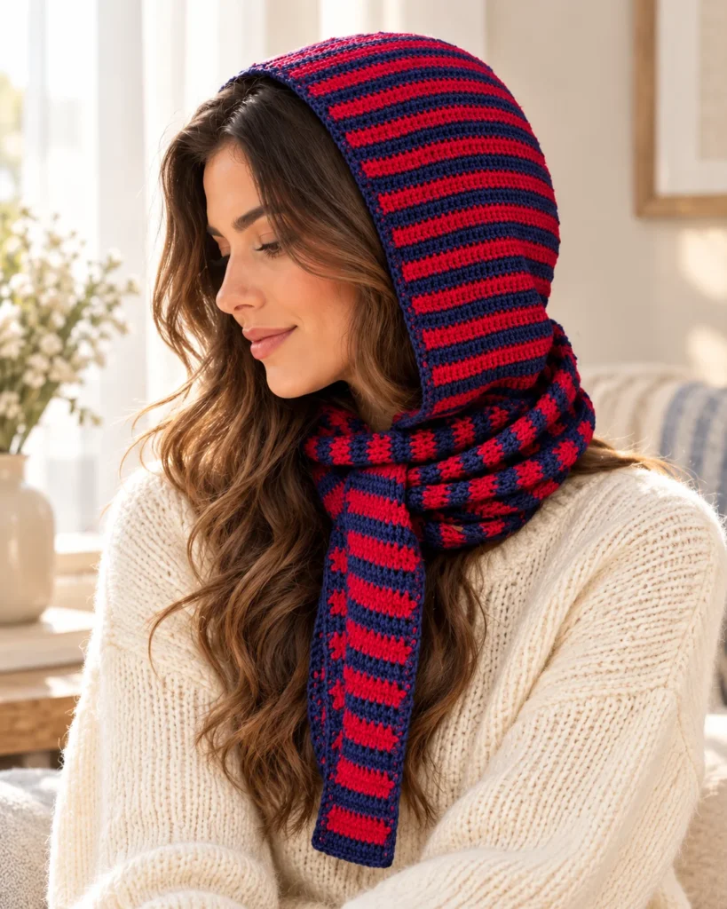 Crochet Hooded Scarf Pattern PDF | Mila Hood
