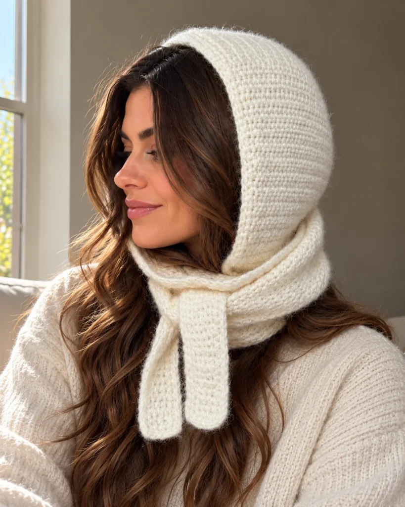 Kylie Hood Crochet Pattern PDF | Cozy Hooded Scarf