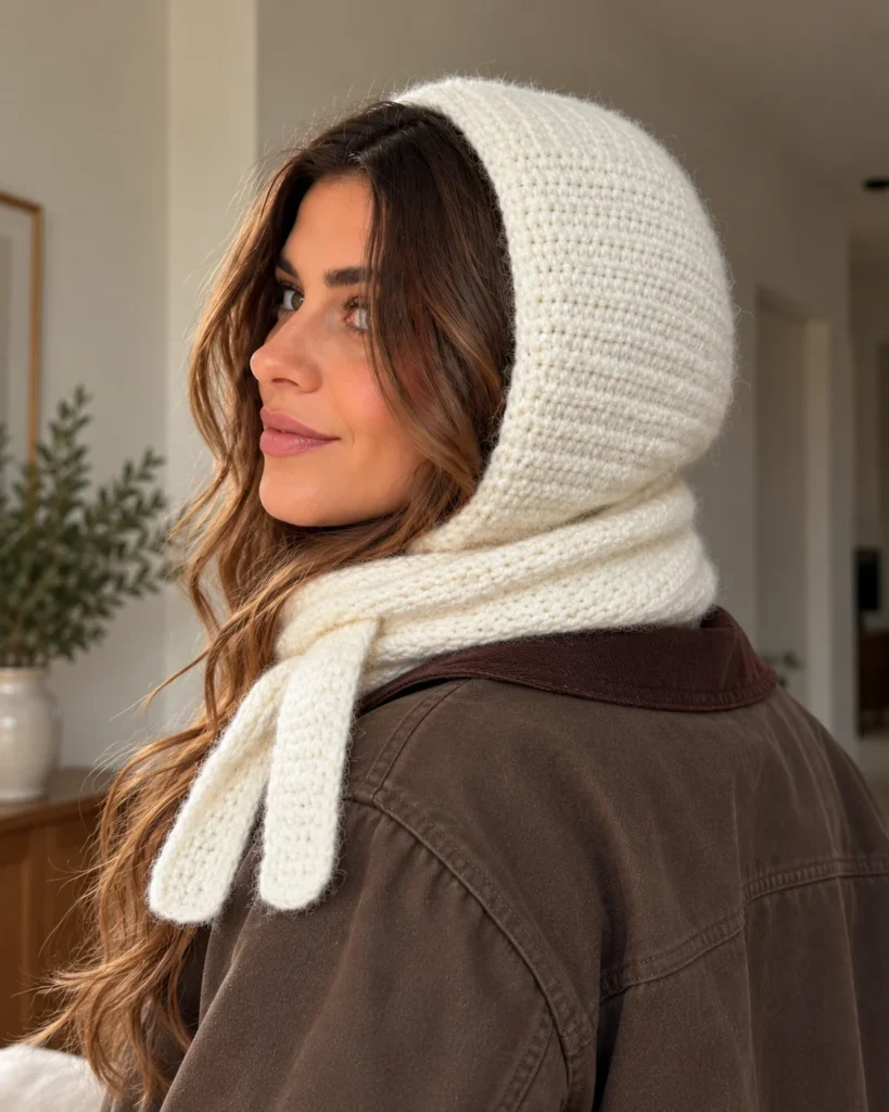 Kylie Hood Crochet Pattern PDF | Cozy Hooded Scarf