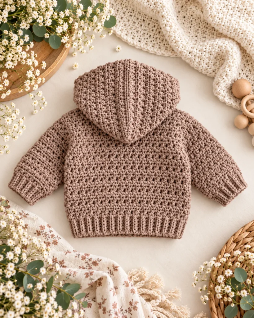 Baby Star Stitch Cardigan Crochet Pattern PDF