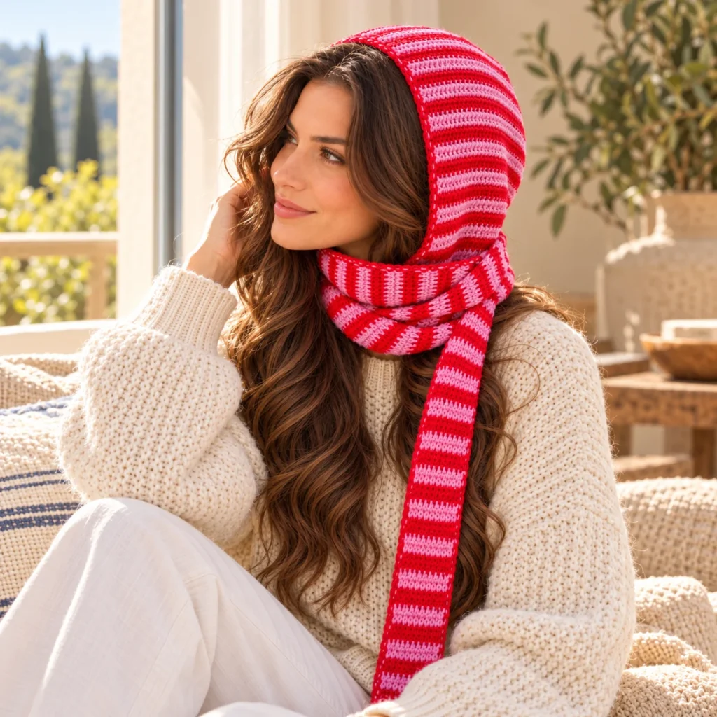 Crochet Hooded Scarf Pattern PDF | Mila Hood